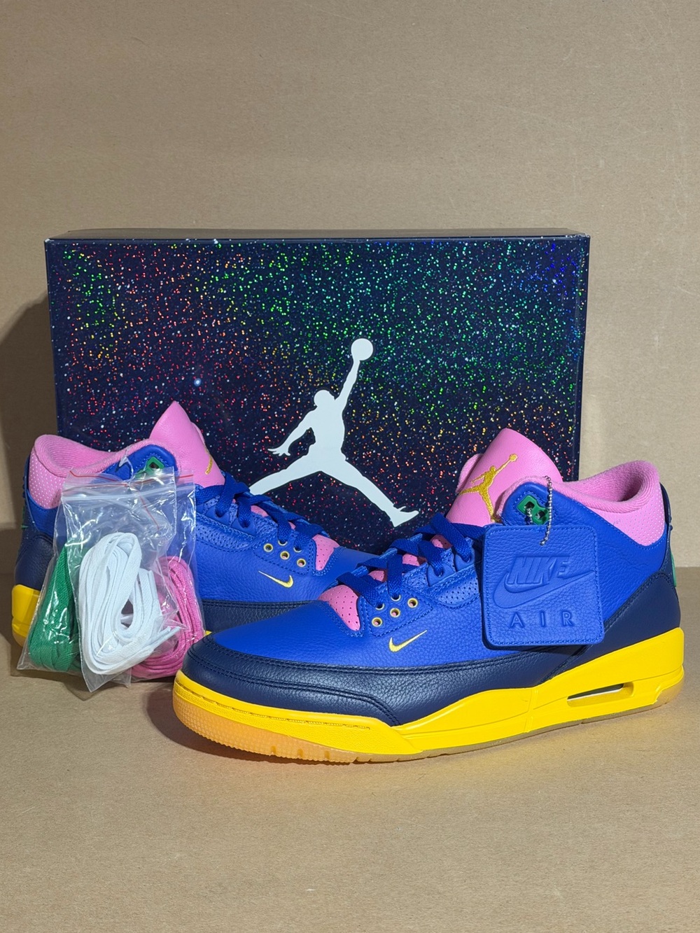 Air Jordan 3 Retro OG Brazil IV4871-400 Size 11.5 DS New Nike Air Jordan AJ3